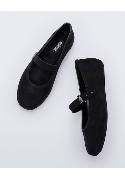 Melissa Soft Ballerina Velvet Kız Çocuk Ayakkabı 35941 Siyah