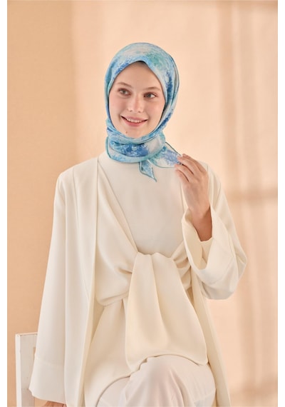 Silk Home Soft Eşarp 73095-19 Turkuaz, Mavi, Taş