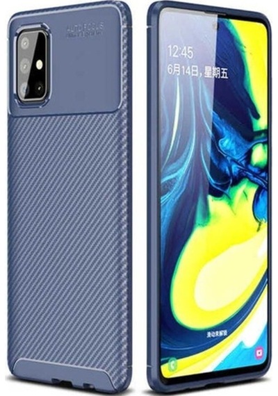 Samsung Uyumlu Galaxy A71 Kılıf Zore Negro Silikon Kapak Lacivert