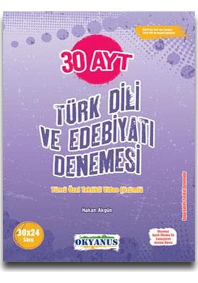 Okaynus Ayt Türk Dili Ve Edebiyatı 30 Lu Deneme Sınavı