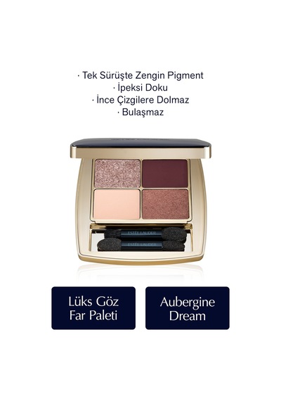 Estee Lauder Göz Farı - Pure Color Envy Luxe Eyeshadow Quad Göz Far Paleti - Renk: 03 Aubergine Dream - 6 G