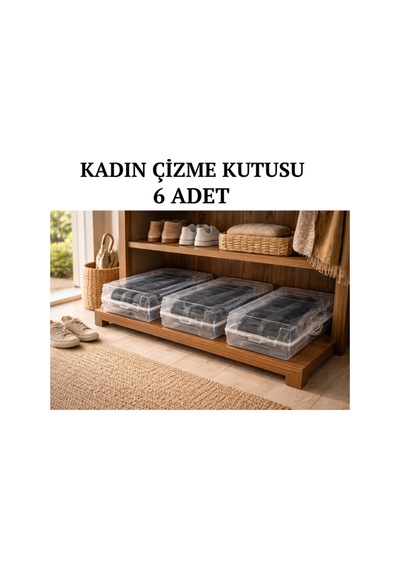 6 Adet Çizme Kutusu Beyaz