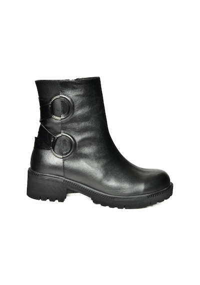 Fox Shoes T654047103 Siyah Hakiki Deri Kadın Bot Siyah