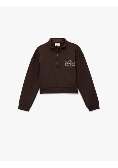 Koton Modal Karışımlı Uzun Kollu Yarım Fermuarlı Baskılı Oversize Sweatshirt Kahverengi 6wkg10284ak Kahve Koton Modal Karışımlı Uzun Kollu Yarım Fermuarlı Baskılı Oversize Sweatshirt Kahverengi 6wkg10284ak Kahve