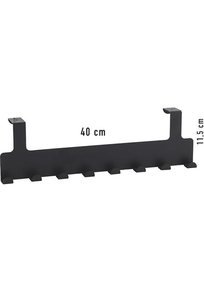 Metal Mat Siyah Kapı Arkası Askılık 8 Kancalı Amerikan Tipi Organizer Askı, Banyo Ve Oda Kapıları İçin Pratik Askılık, Delmeden Montajlı Kapı Arkası Askı Siyah 40cm Metal Mat Siyah Kapı Arkası Askılık 8 Kancalı Amerikan Tipi Organizer Askı, Banyo Ve Oda Kapıları İçin Pratik Askılık, Delmeden Montajlı Kapı Arkası Askı Siyah 40cm