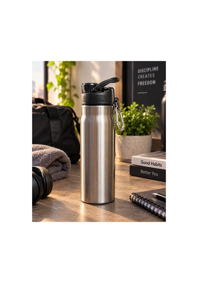 -12 500 Ml Çelik Matara Şah-2850 Gri
