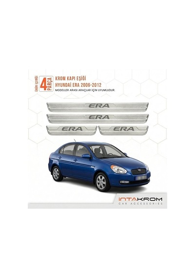 Hyundai Accent Era 2006-2012 Uyumlu Satine Krom Kapı Koruma Eşiği