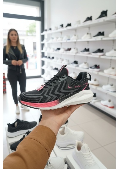 Enoch Kadın Spor Ayakkabı Degrade Geçişli Tasarım Ve Anatomik Comfort Tabanlı Koşu Ve Yürüyüş Sneaker Siyah - Fuşya Enoch Kadın Spor Ayakkabı Degrade Geçişli Tasarım Ve Anatomik Comfort Tabanlı Koşu Ve Yürüyüş Sneaker Siyah - Fuşya