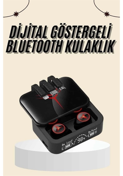 Mey İthalat Kablosuz Şarj Göstergeli Powerbank Özellikli Bluetooth Kulaklık Çhassasiyet Cevaplayabilen Diğer