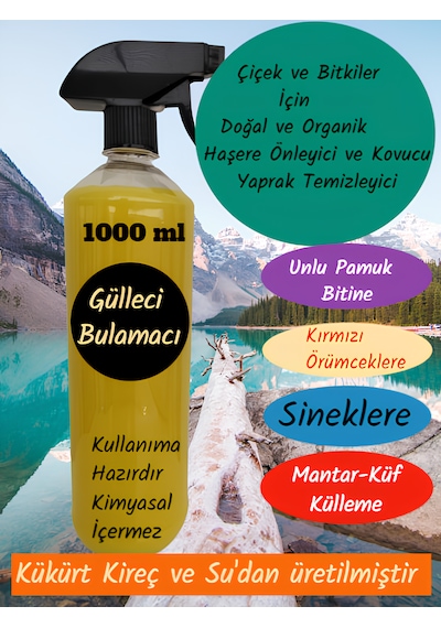1000 Ml Gülleci Bulamacı Çiçekler Için Organik Haşere Kovucu Yaprak Temizleyici Unlu Pamuk Biti Sinek Ve Yaprak Biti, Kırmızı Örümcek, Manter,küf,külleme