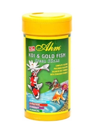 Koi Ve Japon Balığı Bitkisel Yem (Ahm Green Pond Sticks 250 Ml)