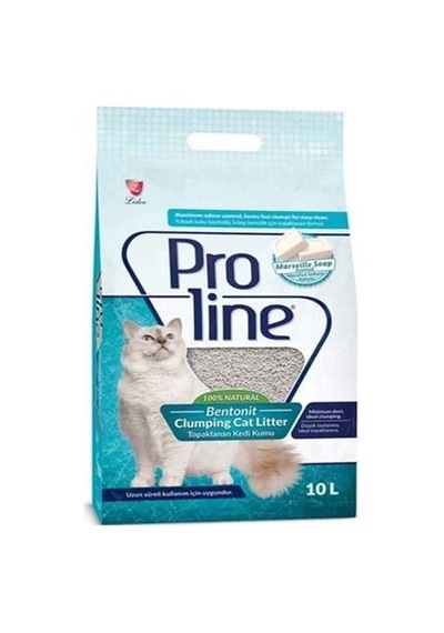 Proline Marsilya Sabun Kokulu Topaklanan Bentonit Kedi Kumu 1 Adet 10 Lt