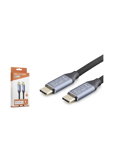 Hadron Hdx7881 Type-c Usb 3.2 Gen2 20 Gbps 100w 4k 60hz Şarj Ve Data Kablosu 1 M Siyah