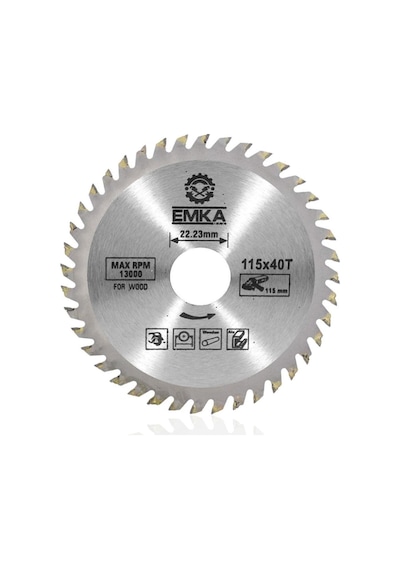 Emka Daire Testere Bıçağı Ahşap Testeresi 115 MM+ Matkap Aparatı