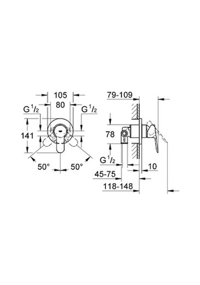 Grohe Bauedge Ankastre Duş Bataryası - 29040000