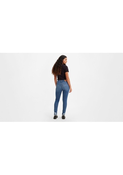 Levi's Mile High Super Skinny Kadın Jean Pantolon - Destructed Medium Indigo-1770 Med İndigo - Worn İn Levi's Mile High Super Skinny Kadın Jean Pantolon - Destructed Medium Indigo-1770 Med İndigo - Worn İn