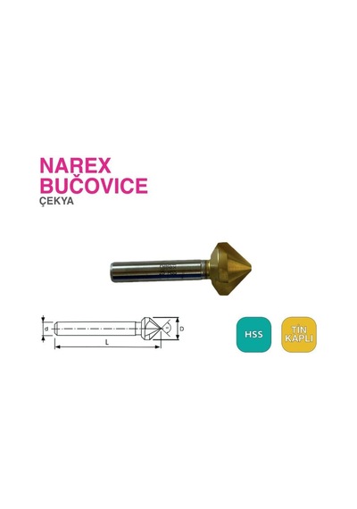 Narex 90 Havşa Freze Tın Kaplı Q20,5