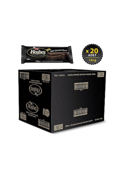 Eti Hoşbeş Bitter Çikolata Kremalı Kakaolu Gofret 20 x 142 G