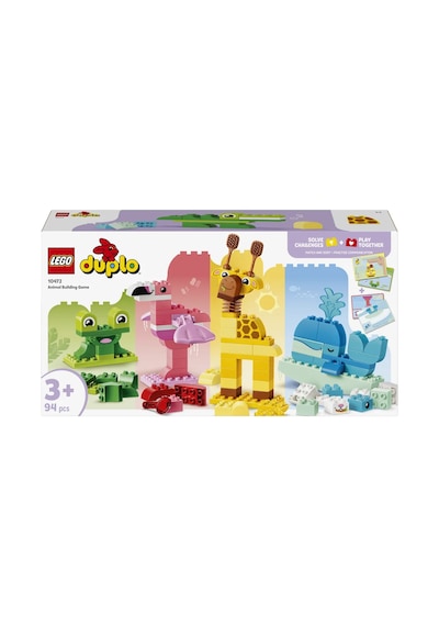 LEGO® DUPLO® Hayvan Yapma Oyunu Eğitici Oyuncak 10472 – 3 Yaş ve Üzeri için Resimli Kartlar İçeren Oyuncak Yapım Seti (94 Parça)