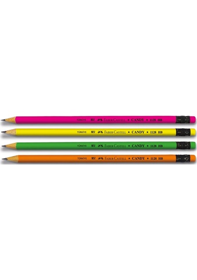 Faber Castell Candy Silgili 4 Lü Kurşun Kalem