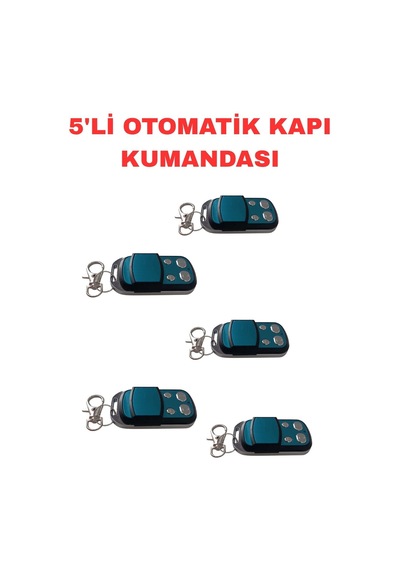 Uk-901 433mhz Kopyalanabilir 4 Kanallı Garaj Kumandası Bariyer Kepenk Kapı Kumandası 5 Adet
