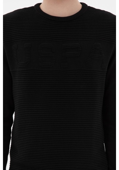 U.S. Polo Assn. Erkek Slim Fit Bisiklet Yaka Siyah Kazak 50293089-VR046 U.S. Polo Assn. Erkek Slim Fit Bisiklet Yaka Siyah Kazak 50293089-VR046