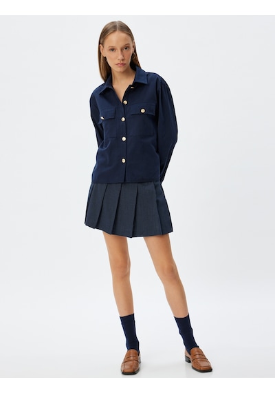 Koton Gabardin Gömlek Klasik Yaka Uzun Kollu Cep Detaylı Düğmeli Lacivert 5wal60111ıw Lacivert Koton Gabardin Gömlek Klasik Yaka Uzun Kollu Cep Detaylı Düğmeli Lacivert 5wal60111ıw Lacivert