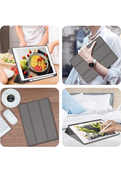 Apple Uyumlu iPad Air 3 10.5 Kılıf Kalem Bölmeli Smart Case A2152 A2123