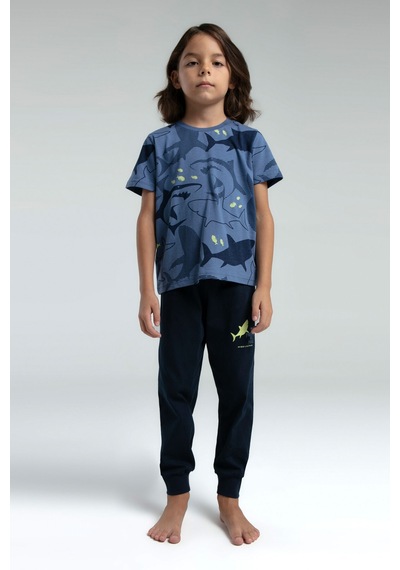 Rolypoly Erkek Çocuk Mavi Pijama Takımı 5274-47552 Mavi