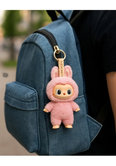 Labubu Peluş Oyuncak Labubu Model Sevimli Bunny Çanta Aksesuarı & Hediyelik Peluş Keychain