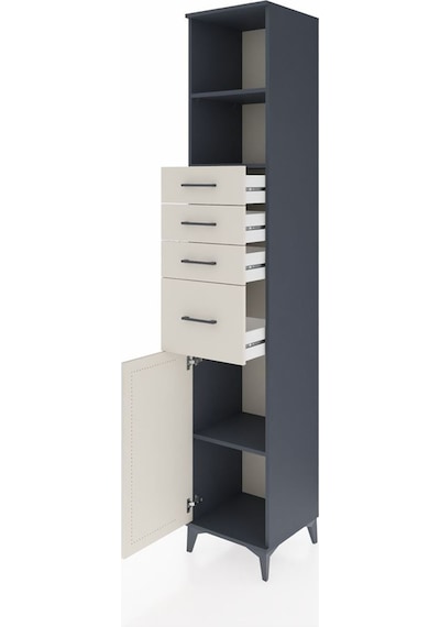 Hyperion Dolap 3 Raflı 4 Çekmeceli Tek Kapaklı 44x44x243 Antr... Antrasit Hyperion Dolap 3 Raflı 4 Çekmeceli Tek Kapaklı 44x44x243 Antr... Antrasit