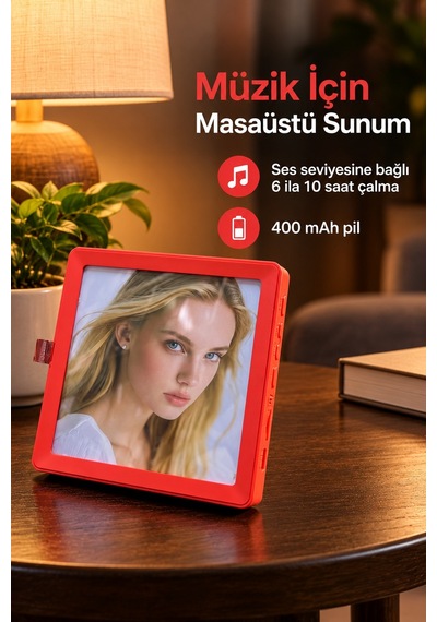 Shnstore Müzikli Fotoğraf Çerçevesi Şarj Kablolu Masaüstü Kullanım Shntknd0720