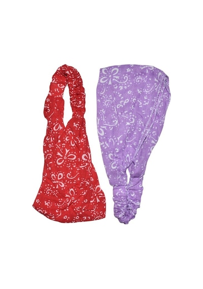 Lastikli Paraşüt Bandana Set Çok Renkli