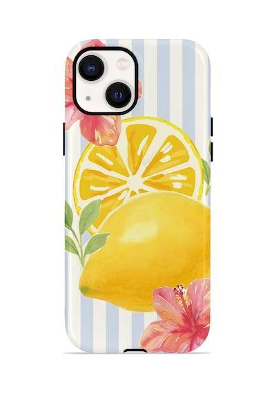 Apple iPhone Uyumlu 14 Vorian Çift Katmanlı Magsafe Kılıf Lemon Blossom Coast