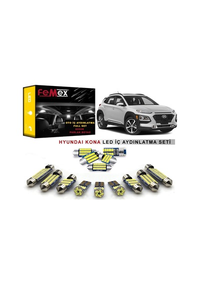 Hyundai Kona Led İç Aydınlatma Ampul Seti Femex Parlak Beyaz