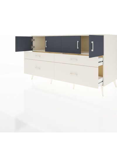 Kronos Konsol 2 Raflı 4 Çekmeceli 4 Kapaklı 176x59x99 Aytaşı-antr Aytaşı-antrasit/aytaşı