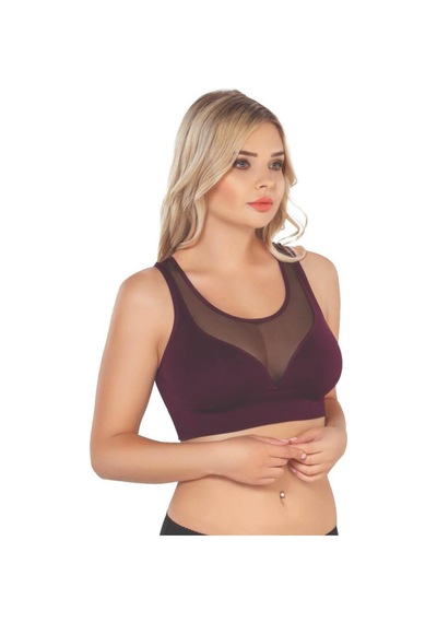 Bordo Mı Emay 4028 Seamless Tül Toparlayıcı Büstiyer Bordo