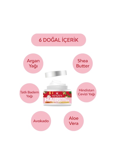 Profesyonel Bang Butter 6 Besleyici Yağ Onarıcı Keratin Komplexi Saç Bakım Yağı, Maskesi 190 Ml