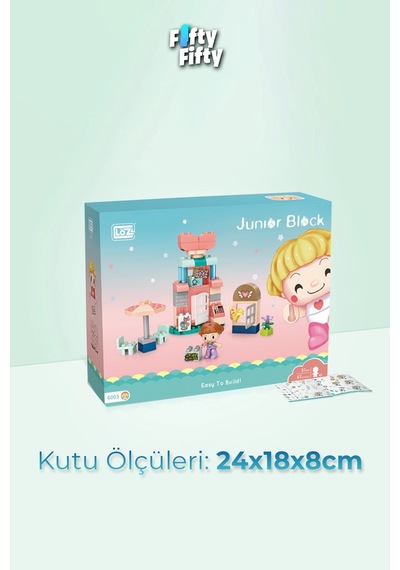 Loz Junior Serisi Hediye Dükkanı 57 Parça Dekoratif Oyuncak Yapım Seti Yapı Blok Fflz-6003