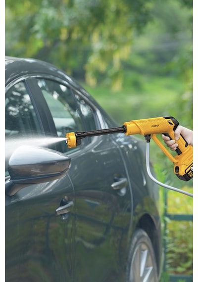 Auhma Acr-10 Şarjlı Araç Yıkama Makinesi Sarı 203 Psı 170w Basınçlı Oto Yıkama Seti 3820 Fırçasız