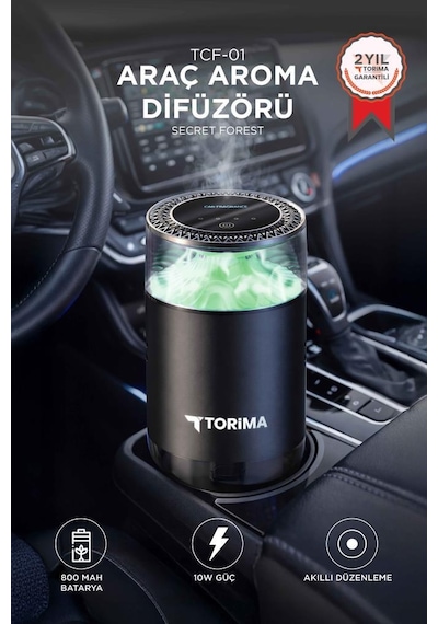 Araç İçi Aroma Difüzörü Hava Nemlendirici Şarjlı Oda Ve Araba Kokusu Tcf01 Secret Forest