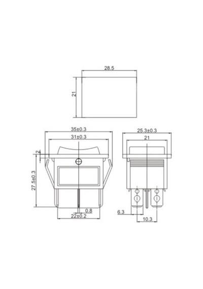 Ic-110 Geniş Işıksız Yaylı Anahtar Mom-off-mom 6p