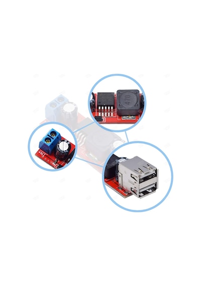 Dual Usb Soket Output 9v/12v/24v/36v To 5vdc-dc 3a Step-down Araç Şarj