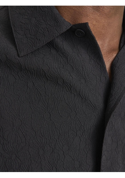 Jack & Jones Erkek Uzun Kollu Desenli Gömlek - Blatrend - 12278765 Black
