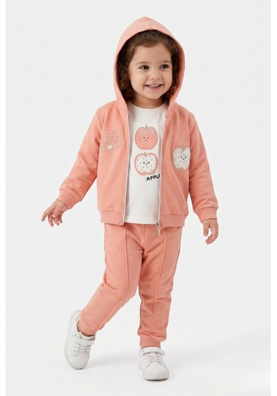 Toontoy Kids Toontoy Kız Çocuk 3'lü Eşofman Takımı Uzun Kollu Bisiklet Yaka Nakışlı T-shirt - Kapüşonlu Fermuarlı Hırka- Beli Paçası Lastikli Eşofman Altı 25040 Pudra Toontoy Kids Toontoy Kız Çocuk 3'lü Eşofman Takımı Uzun Kollu Bisiklet Yaka Nakışlı T-shirt - Kapüşonlu Fermuarlı Hırka- Beli Paçası Lastikli Eşofman Altı 25040 Pudra