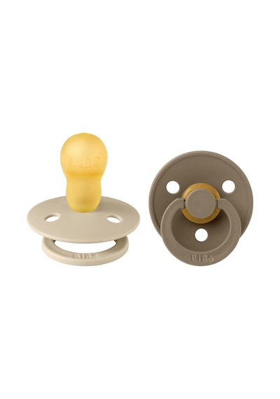 Bibs Colour İkili Kauçuk Emzik- Vanilla/dark Oak 18+ Ay Gold - Krem