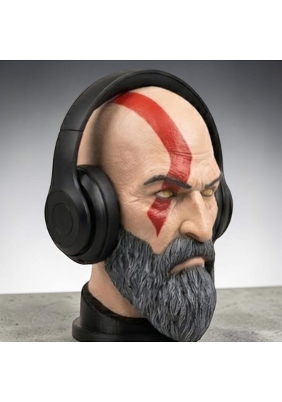Happy3dworld Sparta Savaşçısı Büst Kulaklık Standı, 3d Baskı Antik Yunan Dekor