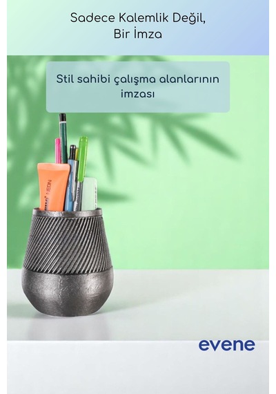 Kalemlik Masa Kalemliği Organizer Kalemlik Gümüş Eskitme Renk Model 89 Çok Renkli