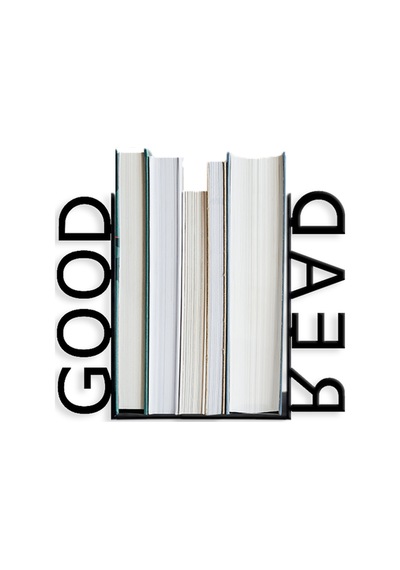 Hobi Demir Sanat Good Read Yazı Figürlü Dekoratif Metal Kitap Tutucu