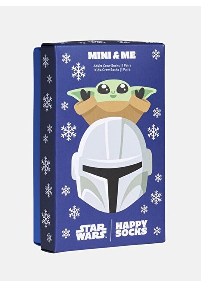 Happy Socks Lacivert Erkek Desenli Çorap Mini & Me Star Wars Found Family Siyah
